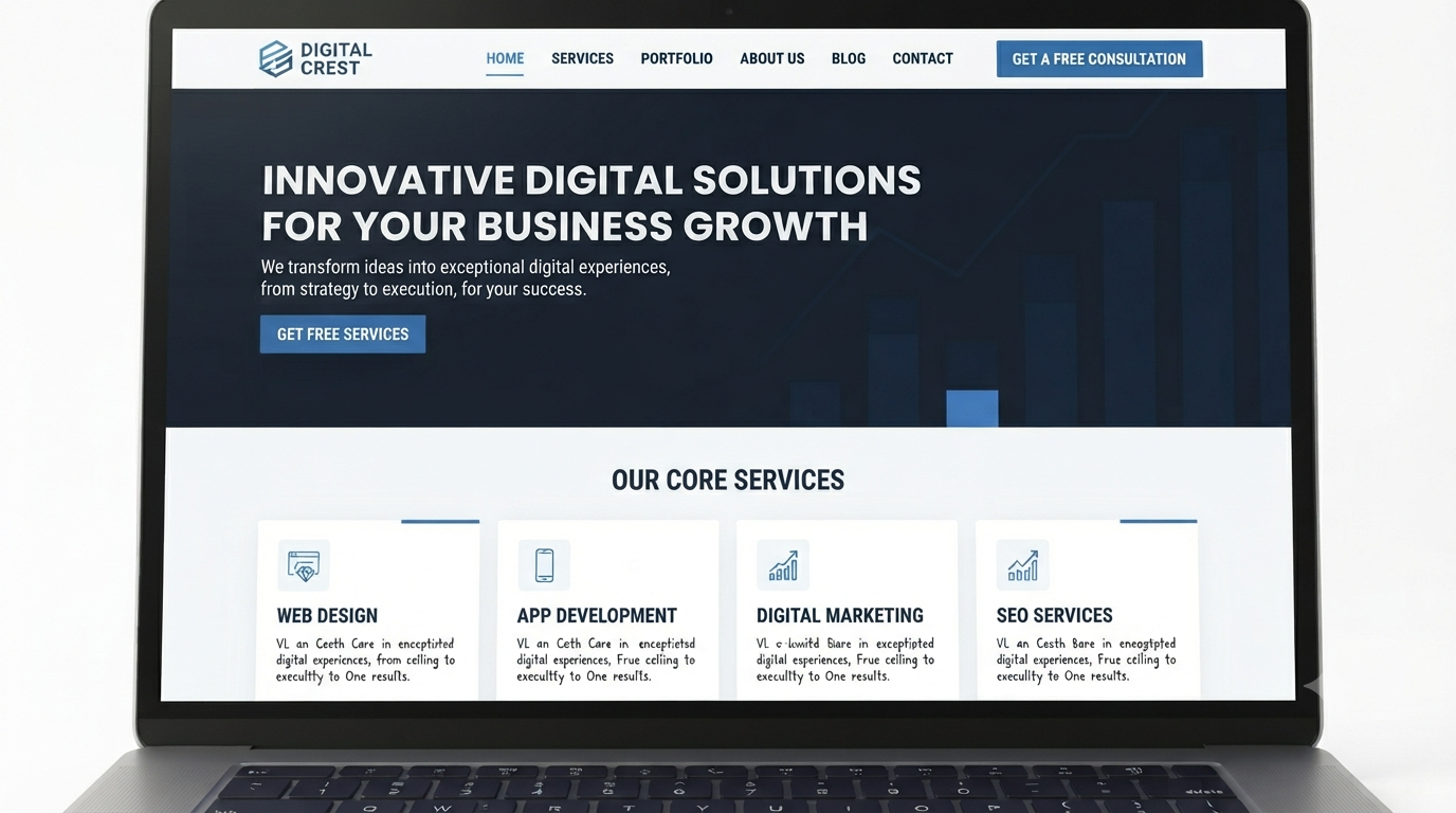 Preview of a modern business website project